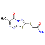 InChI=1/C7H7N5O2S2/c1-3-5(14)12-6(10-9-3)16-7(11-12)15-2-4(8)13/h2H2,1H3,(H2,8,13)