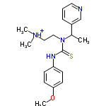 InChI=1/C19H26N4OS/c1-15(16-6-5-11-20-14-16)23(13-12-22(2)3)19(25)21-17-7-9-18(24-4)10-8-17/h5-11,14-15H,12-13H2,1-4H3,(H,21,25)/p+1