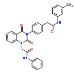 InChI=1/C31H26N4O4/c1-21-8-7-11-24(18-21)33-28(36)19-22-14-16-25(17-15-22)35-30(38)26-12-5-6-13-27(26)34(31(35)39)20-29(37)32-23-9-3-2-4-10-23/h2-18H,19-20H2,1H3,(H,32,37)(H,33,36)