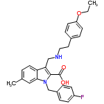 InChI=1/C28H29FN2O3/c1-3-34-23-11-7-20(8-12-23)14-15-30-17-25-24-13-4-19(2)16-26(24)31(27(25)28(32)33)18-21-5-9-22(29)10-6-21/h4-13,16,30H,3,14-15,17-18H2,1-2H3,(H,32,33)