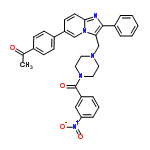 InChI=1/C33H29N5O4/c1-23(39)24-10-12-25(13-11-24)28-14-15-31-34-32(26-6-3-2-4-7-26)30(37(31)21-28)22-35-16-18-36(19-17-35)33(40)27-8-5-9-29(20-27)38(41)42/h2-15,20-21H,16-19,22H2,1H3