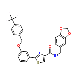 InChI=1/C26H19F3N2O4S/c27-26(28,29)19-7-4-16(5-8-19)13-33-20-3-1-2-18(11-20)25-31-21(14-36-25)24(32)30-12-17-6-9-22-23(10-17)35-15-34-22/h1-11,14H,12-13,15H2,(H,30,32)