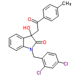 InChI=1/C24H19Cl2NO3/c1-15-6-8-16(9-7-15)22(28)13-24(30)19-4-2-3-5-21(19)27(23(24)29)14-17-10-11-18(25)12-20(17)26/h2-12,30H,13-14H2,1H3