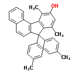 InChI=1/C33H28O/c1-20-9-14-25(15-10-20)33(26-16-11-21(2)12-17-26)28-18-13-24-7-5-6-8-27(24)31(28)30-23(4)29(34)19-22(3)32(30)33/h5-19,34H,1-4H3