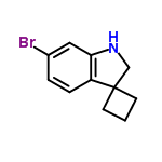 InChI=1/C11H12BrN/c12-8-2-3-9-10(6-8)13-7-11(9)4-1-5-11/h2-3,6,13H,1,4-5,7H2