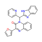 InChI=1/C25H17N5O2/c31-25-22(21-13-7-15-32-21)27-18-10-3-4-12-20(18)30(25)23(19-11-5-6-14-26-19)24-28-16-8-1-2-9-17(16)29-24/h1-15,23H,(H,28,29)