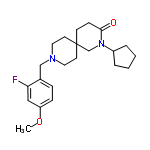 InChI=1/C22H31FN2O2/c1-27-19-7-6-17(20(23)14-19)15-24-12-10-22(11-13-24)9-8-21(26)25(16-22)18-4-2-3-5-18/h6-7,14,18H,2-5,8-13,15-16H2,1H3