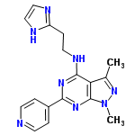 InChI=1/C17H18N8/c1-11-14-16(21-8-5-13-19-9-10-20-13)22-15(12-3-6-18-7-4-12)23-17(14)25(2)24-11/h3-4,6-7,9-10H,5,8H2,1-2H3,(H,19,20)(H,21,22,23)