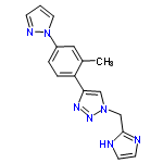 InChI=1/C16H15N7/c1-12-9-13(23-8-2-5-19-23)3-4-14(12)15-10-22(21-20-15)11-16-17-6-7-18-16/h2-10H,11H2,1H3,(H,17,18)