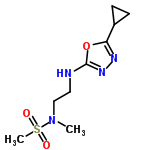 InChI=1/C9H16N4O3S/c1-13(17(2,14)15)6-5-10-9-12-11-8(16-9)7-3-4-7/h7H,3-6H2,1-2H3,(H,10,12)