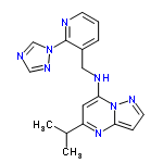 InChI=1/C17H18N8/c1-12(2)14-8-16(25-15(23-14)5-7-21-25)20-9-13-4-3-6-19-17(13)24-11-18-10-22-24/h3-8,10-12,20H,9H2,1-2H3