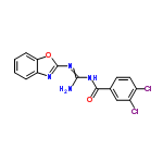 InChI=1/C15H10Cl2N4O2/c16-9-6-5-8(7-10(9)17)13(22)20-14(18)21-15-19-11-3-1-2-4-12(11)23-15/h1-7H,(H3,18,19,20,21,22)