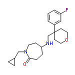 InChI=1/C22H31FN2O2/c23-19-3-1-2-18(14-19)22(9-12-27-13-10-22)16-24-20-6-7-21(26)25(11-8-20)15-17-4-5-17/h1-3,14,17,20,24H,4-13,15-16H2