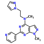 InChI=1/C17H18N8/c1-23(9-10-25-8-4-7-19-25)16-14-12-20-24(2)17(14)22-15(21-16)13-5-3-6-18-11-13/h3-8,11-12H,9-10H2,1-2H3