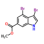 InChI=1/C10H7Br2NO2/c1-15-10(14)5-2-6(11)9-7(12)4-13-8(9)3-5/h2-4,13H,1H3