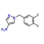 InChI=1/C10H9F2N3/c11-9-2-1-7(3-10(9)12)5-15-6-8(13)4-14-15/h1-4,6H,5,13H2