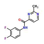 InChI=1/C12H9F2N3O/c1-7-15-5-4-11(16-7)12(18)17-8-2-3-9(13)10(14)6-8/h2-6H,1H3,(H,17,18)