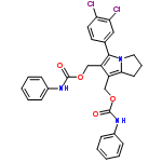 InChI=1/C29H25Cl2N3O4/c30-24-14-13-19(16-25(24)31)27-23(18-38-29(36)33-21-10-5-2-6-11-21)22(26-12-7-15-34(26)27)17-37-28(35)32-20-8-3-1-4-9-20/h1-6,8-11,13-14,16H,7,12,15,17-18H2,(H,32,35)(H,33,36)