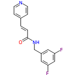 InChI=1/C15H12F2N2O/c16-13-7-12(8-14(17)9-13)10-19-15(20)2-1-11-3-5-18-6-4-11/h1-9H,10H2,(H,19,20)/b2-1+