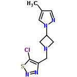 InChI=1/C10H12ClN5S/c1-7-2-12-16(3-7)8-4-15(5-8)6-9-10(11)17-14-13-9/h2-3,8H,4-6H2,1H3