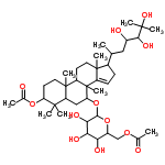 InChI=1/C40H66O12/c1-20(17-24(43)34(47)37(6,7)48)23-11-12-26-38(23,8)15-13-27-39(9)16-14-29(50-22(3)42)36(4,5)28(39)18-30(40(26,27)10)52-35-33(46)32(45)31(44)25(51-35)19-49-21(2)41/h12,20,23-25,27-35,43-48H,11,13-19H2,1-10H3