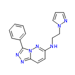 InChI=1/C16H15N7/c1-2-5-13(6-3-1)16-20-19-15-8-7-14(21-23(15)16)17-10-12-22-11-4-9-18-22/h1-9,11H,10,12H2,(H,17,21)