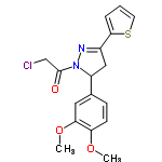 InChI=1/C17H17ClN2O3S/c1-22-14-6-5-11(8-15(14)23-2)13-9-12(16-4-3-7-24-16)19-20(13)17(21)10-18/h3-8,13H,9-10H2,1-2H3