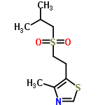 InChI=1/C10H17NO2S2/c1-8(2)6-15(12,13)5-4-10-9(3)11-7-14-10/h7-8H,4-6H2,1-3H3