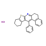 InChI=1/C25H21NS.ClH/c1-2-9-17(10-3-1)22-23-18-11-5-4-8-16(18)14-15-20(23)26-25-24(22)19-12-6-7-13-21(19)27-25;/h1-5,8-11H,6-7,12-15H2;1H