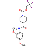 InChI=1/C17H21F3N2O5/c1-25-12-3-4-13(14(9-12)26-2)21-15(23)11-5-7-22(8-6-11)16(24)27-10-17(18,19)20/h3-4,9,11H,5-8,10H2,1-2H3,(H,21,23)