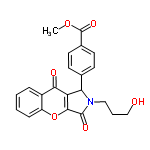 InChI=1/C22H19NO6/c1-28-22(27)14-9-7-13(8-10-14)18-17-19(25)15-5-2-3-6-16(15)29-20(17)21(26)23(18)11-4-12-24/h2-3,5-10,18,24H,4,11-12H2,1H3