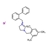 InChI=1/C26H29N2.BrH/c1-20-15-21(2)26(22(3)16-20)18-28-14-13-27(19-28)17-24-11-7-8-12-25(24)23-9-5-4-6-10-23;/h4-12,15-16,19H,13-14,17-18H2,1-3H3;1H/q+1;/p-1