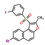 InChI=1/C19H12BrFO3S/c1-11-19(25(22,23)15-4-2-3-14(21)10-15)18-16-7-6-13(20)9-12(16)5-8-17(18)24-11/h2-10H,1H3