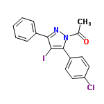 InChI=1/C17H12ClIN2O/c1-11(22)21-17(13-7-9-14(18)10-8-13)15(19)16(20-21)12-5-3-2-4-6-12/h2-10H,1H3