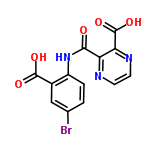 InChI=1/C13H8BrN3O5/c14-6-1-2-8(7(5-6)12(19)20)17-11(18)9-10(13(21)22)16-4-3-15-9/h1-5H,(H,17,18)(H,19,20)(H,21,22)