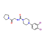 InChI=1/C17H22Cl2N4O2/c18-14-4-3-13(11-15(14)19)21-7-9-23(10-8-21)17(25)20-12-16(24)22-5-1-2-6-22/h3-4,11H,1-2,5-10,12H2,(H,20,25)