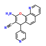 InChI=1/C18H12N4O/c19-10-14-15(11-5-8-21-9-6-11)13-4-3-12-2-1-7-22-16(12)17(13)23-18(14)20/h1-9,15H,20H2