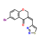 InChI=1/C12H7BrN2O2S/c13-8-1-2-11-10(4-8)12(16)7(5-17-11)3-9-6-18-15-14-9/h1-4,6H,5H2/b7-3-