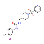 InChI=1/C18H20Cl2N4O3S/c19-16-4-3-14(10-17(16)20)23-18(25)22-11-13-5-8-24(9-6-13)28(26,27)15-2-1-7-21-12-15/h1-4,7,10,12-13H,5-6,8-9,11H2,(H2,22,23,25)