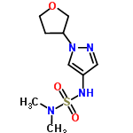 InChI=1/C9H16N4O3S/c1-12(2)17(14,15)11-8-5-10-13(6-8)9-3-4-16-7-9/h5-6,9,11H,3-4,7H2,1-2H3