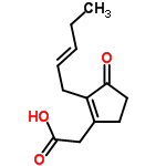 InChI=1/C12H16O3/c1-2-3-4-5-10-9(8-12(14)15)6-7-11(10)13/h3-4H,2,5-8H2,1H3,(H,14,15)/b4-3+