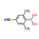 InChI=1/C9H10BNO2/c1-6-3-8(5-11)4-7(2)9(6)10(12)13/h3-4,12-13H,1-2H3