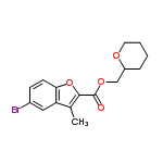 InChI=1/C16H17BrO4/c1-10-13-8-11(17)5-6-14(13)21-15(10)16(18)20-9-12-4-2-3-7-19-12/h5-6,8,12H,2-4,7,9H2,1H3
