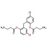 InChI=1/C21H22Cl2O4/c1-3-5-20(24)26-18-9-7-16(22)12-14(18)11-15-13-17(23)8-10-19(15)27-21(25)6-4-2/h7-10,12-13H,3-6,11H2,1-2H3