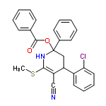 InChI=1/C26H21ClN2O2S/c1-32-24-22(17-28)21(20-14-8-9-15-23(20)27)16-26(29-24,19-12-6-3-7-13-19)31-25(30)18-10-4-2-5-11-18/h2-15,21,29H,16H2,1H3