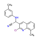 InChI=1/C19H16ClN3/c1-12-5-3-8-15(9-12)22-17(11-21)16-10-14-7-4-6-13(2)18(14)23-19(16)20/h3-10,17,22H,1-2H3