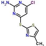 InChI=1/C8H7ClN4S2/c1-4-3-14-8(11-4)15-6-2-5(9)12-7(10)13-6/h2-3H,1H3,(H2,10,12,13)