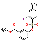 InChI=1/C15H13BrO5S/c1-10-6-7-14(13(16)8-10)22(18,19)21-12-5-3-4-11(9-12)15(17)20-2/h3-9H,1-2H3