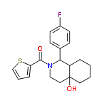 InChI=1/C20H22FNO2S/c21-15-8-6-14(7-9-15)18-16-4-1-2-10-20(16,24)11-12-22(18)19(23)17-5-3-13-25-17/h3,5-9,13,16,18,24H,1-2,4,10-12H2