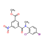 InChI=1/C16H12BrClN2O5/c1-19(14-4-3-11(17)8-13(14)18)15(21)9-5-10(16(22)25-2)7-12(6-9)20(23)24/h3-8H,1-2H3